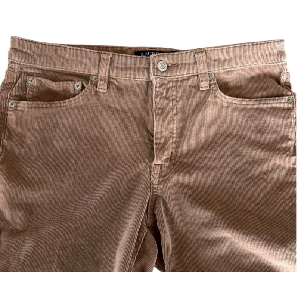 Lauren Ralph Lauren Women’s Camel Brown Corduroy Jeans Sz 14P EUC - Picture 3 of 11